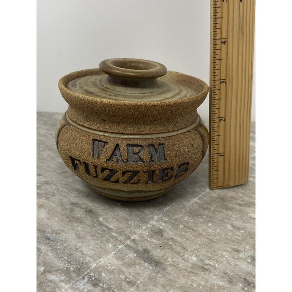 Vintage Pottery Clay Jam Sugar Bowl With Lid Brown Warm Fuzzies - Picture 8 of 8